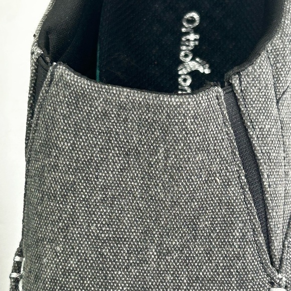 Ortho Comfoot ZGBX02 Mens Black Gray Canvas Low Top Slip-On Shoes EU 43 US 9.5 - Picture 10 of 13